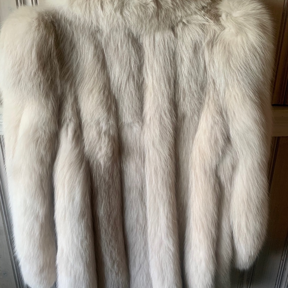 Max Zeller Furriers White Fox Fur Coat
